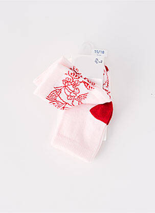 Chaussettes imprimé fantaisie rouge PETIT BATEAU fille