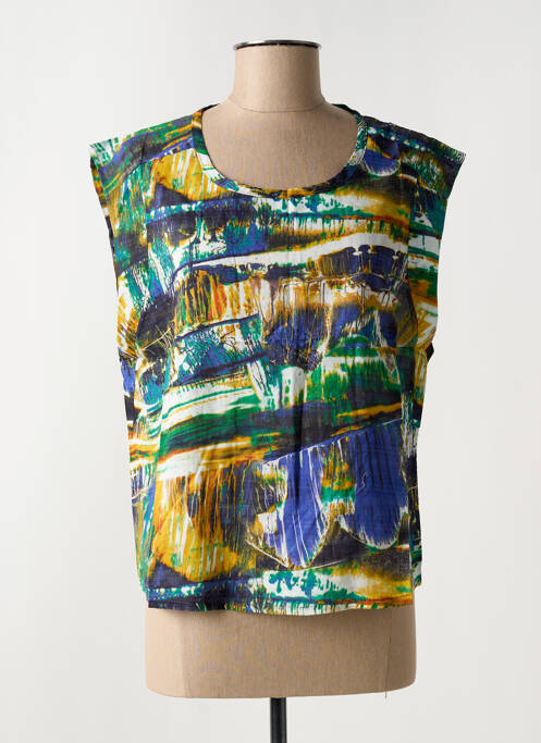 Top bleu ARELINE pour femme