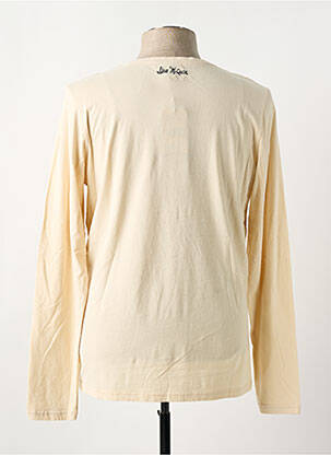 T-shirt coupe droite manches longues beige STEVE MACQUEEN homme