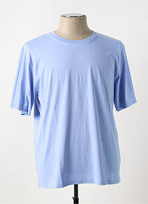 T-shirt coupe droite manches courtes bleu HERO SEVEN homme