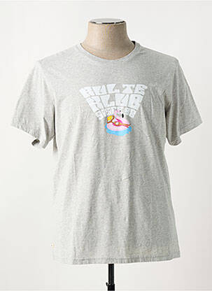 T-shirt coupe droite manches courtes gris KULTE homme