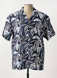 Chemise manches courtes imprimé fantaisie bleu JACK & JONES homme