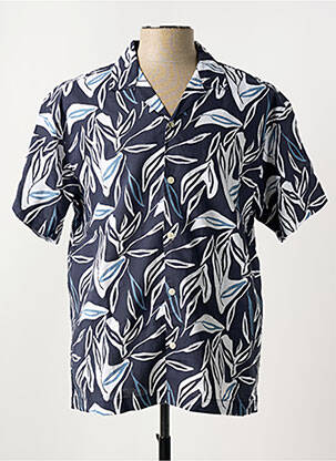 Chemise manches courtes imprimé fantaisie bleu JACK & JONES homme