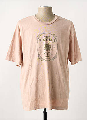 T-shirt coupe droite manches courtes beige JACK & JONES homme