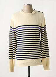 Pull col rond manches longues beige JACK & JONES femme
