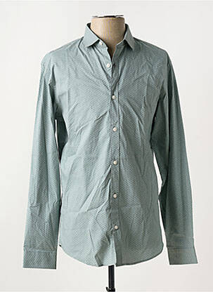 Chemise manches longues coupe cintrée vert JACK & JONES homme