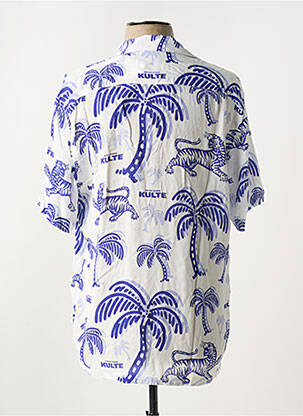 Chemise manches courtes imprimé fantaisie blanc KULTE homme