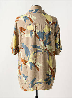 Chemise manches courtes imprimé fantaisie beige JACK & JONES homme