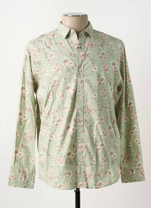 Chemise manches longues imprimé fantaisie vert JACK & JONES homme