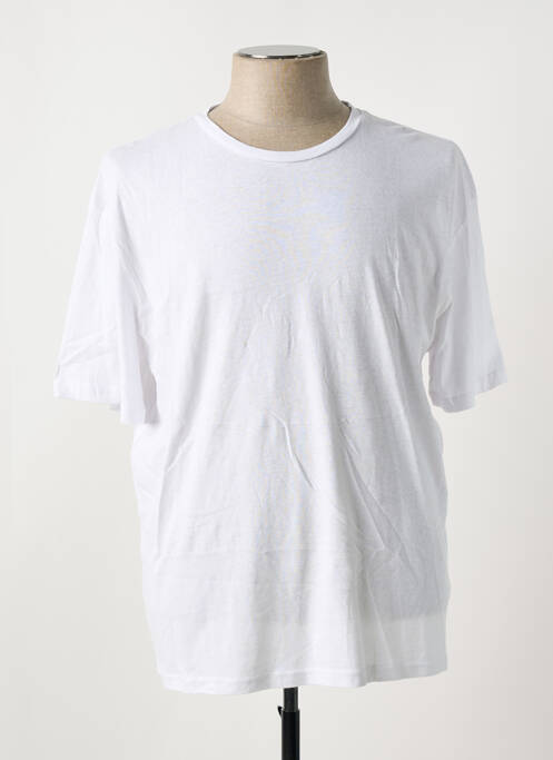T-shirt coupe droite manches courtes blanc JACK & JONES homme