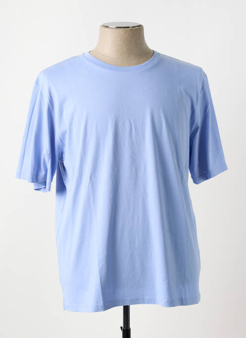 T-shirt coupe droite manches courtes bleu HERO SEVEN homme