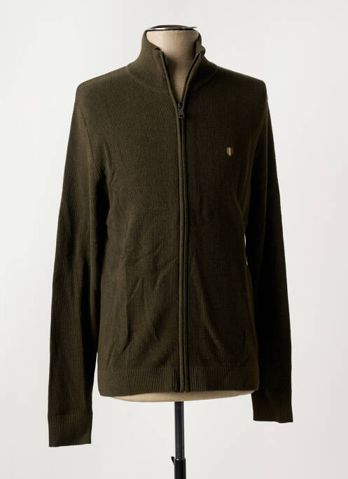 Gilet manches longues manches longues vert JACK & JONES homme