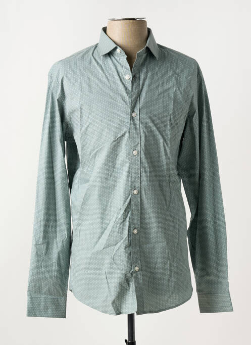 Chemise manches longues coupe cintrée vert JACK & JONES homme