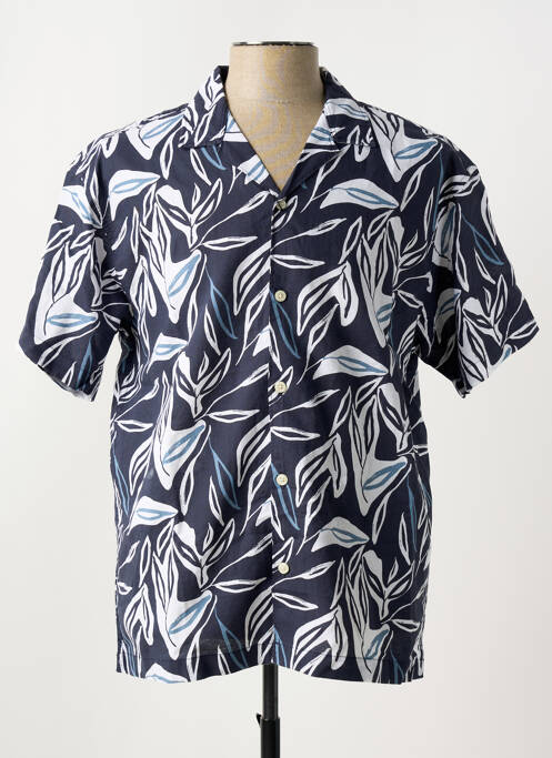 Chemise manches courtes bleu JACK & JONES pour homme