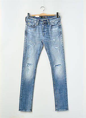 Jeans coupe slim fermeture boutonnée sur le devant taille normale bleu JACK & JONES homme
