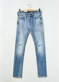 Jeans coupe slim fermeture boutonnée sur le devant taille normale bleu JACK & JONES homme