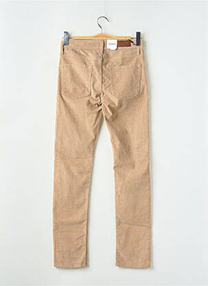 Pantalon slim tissage velours taille normale marron JACK & JONES homme