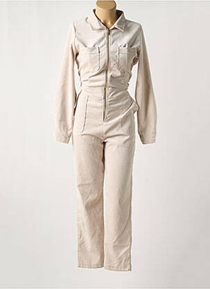 Combi-pantalon poches manches longues beige PAKO LITTO femme
