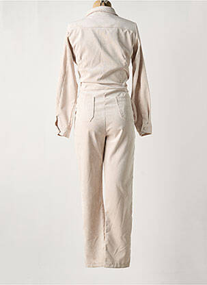 Combi-pantalon col chemisier manches longues beige PAKO LITTO femme