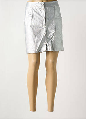 Jupe courte argent PAKO LITTO pour femme