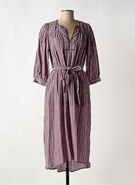 Robe longue manches longues manches longues rose SEE U SOON femme