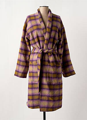 Manteau long coupe cintrée sans capuche violet LA PETITE ETOILE femme