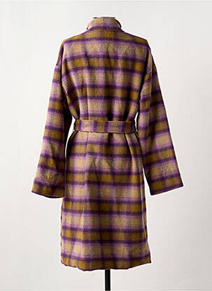 Manteau long coupe cintrée sans capuche violet LA PETITE ETOILE femme