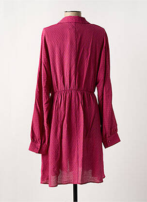 Robe mi-longue manches longues manches longues rose SEE U SOON femme