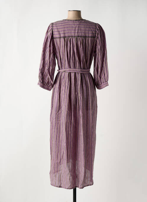 Robe longue manches longues manches longues rose SEE U SOON femme