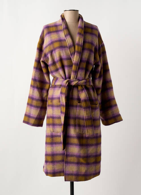 Manteau long coupe cintrée sans capuche violet LA PETITE ETOILE femme