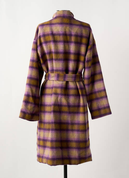 Manteau long coupe cintrée sans capuche violet LA PETITE ETOILE femme