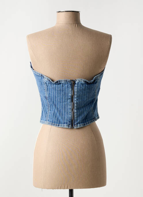 Top stretch sans manche bleu ONLY femme
