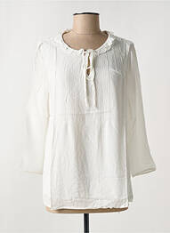Blouse col rond manches longues blanc ARELINE femme