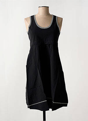Robe courte sans manche sans manche noir ARELINE femme