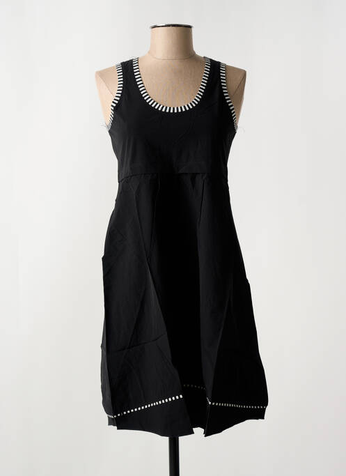 Robe courte sans manche sans manche noir ARELINE femme