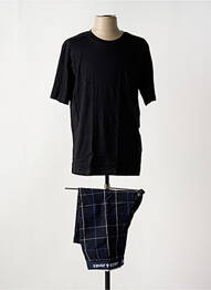 Pyjama col rond noir JACK & JONES homme