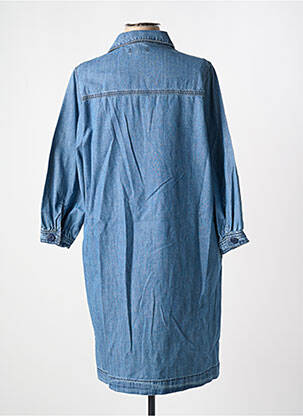 Robe mi-longue manches 3/4 manches 3/4 bleu JANE BLUE femme