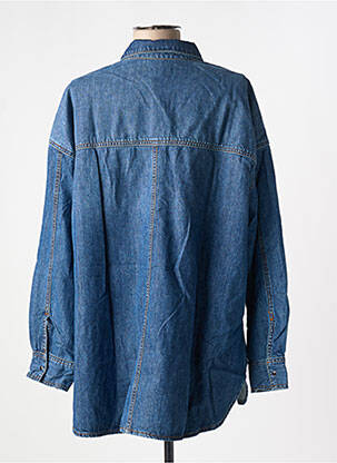 Chemisier coupe droite manches longues bleu FIVE femme