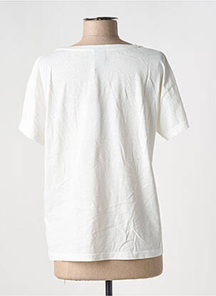 T-shirt coupe droite manches courtes blanc NINE TEES femme