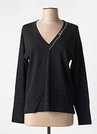 Pull coupe cintrée manches longues noir KARL LAGERFELD femme