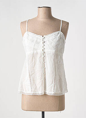 Top manches bretelles ajustables fines bretelles blanc TWINSET femme