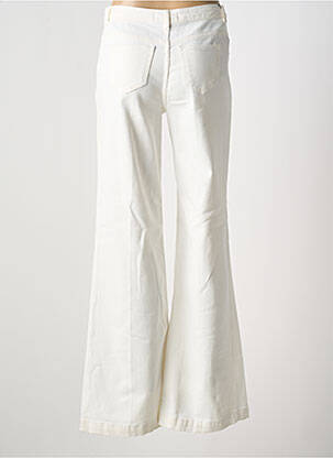 Jean coupe flare stretch taille haute beige TWINSET femme