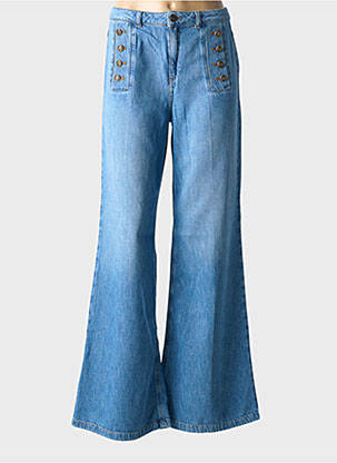 Jean coupe flare stretch taille haute bleu TWINSET femme