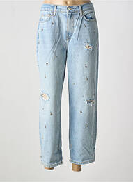Jeans coupe droite effet usé délavé bleu LIU JO femme