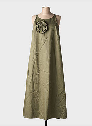 Robe longue vert OMERO pour femme