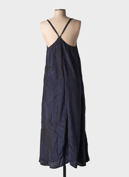 Robe longue manches bretelles ajustables fines bretelles noir FIVE femme