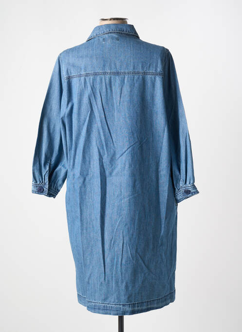 Robe mi-longue manches 3/4 manches 3/4 bleu JANE BLUE femme