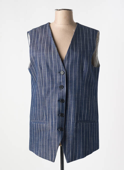 Gilet sans manche imprimé rayures bleu VICOLO femme