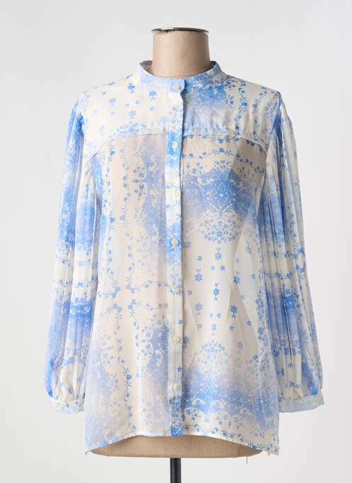 Chemisier imprimé fleurs manches longues bleu LIU JO femme