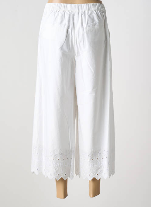 Pantacourt taille élastique taille haute blanc KARL LAGERFELD femme